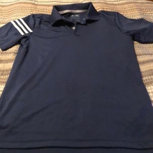 BOYS NEW ADIDAS POLO SZ LARGE NAVY BLUE